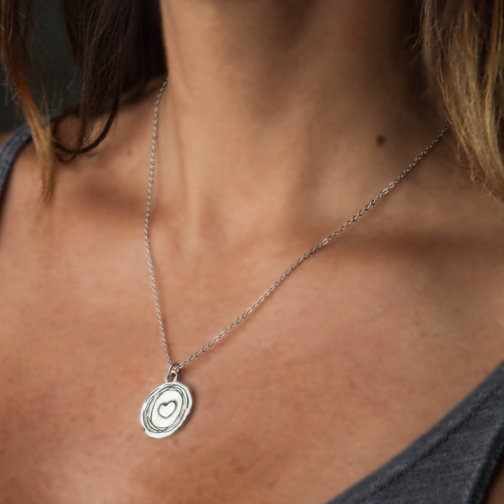 Corazon de Vida heart necklace in sterling silver