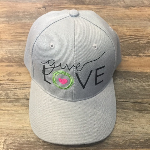 "GIVE LOVE" GRAY CAP
